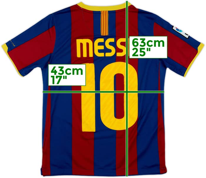 2010-11 Barcelona Home Shirt Messi #10 - 7/10 - (L.Boys)