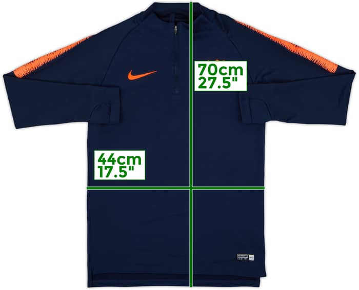 2018-19 Barcelona Nike 1/4 Zip Training Top - 8/10 - (S)