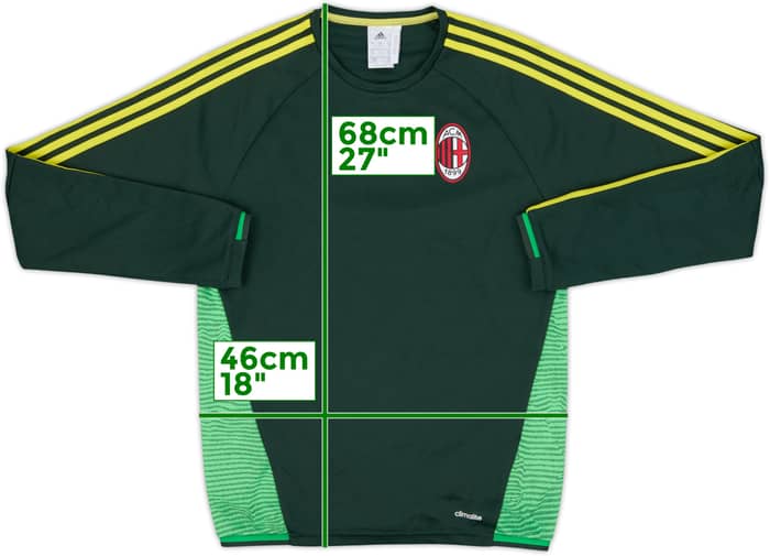 2015-16 AC Milan adidas Sweat Top - 8/10 - (S)