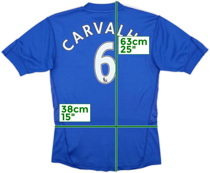 2009-10 Chelsea Home Shirt Carvalho #6 - 9/10 - (XS)