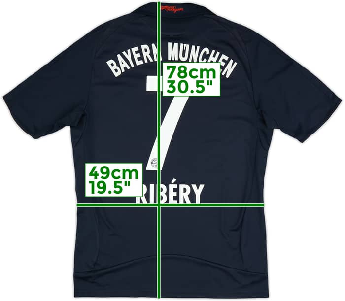 Camiseta de visitante del Bayern Munich 2008-09 Ribery #7 - 8/10 - (M)