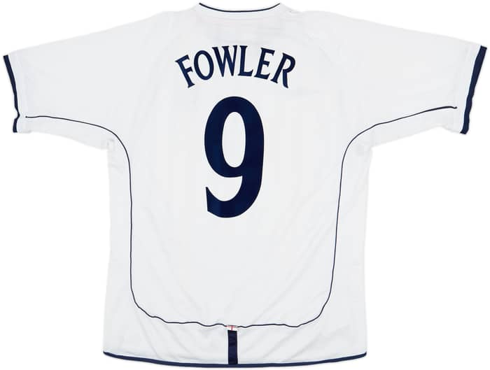 2001-03 England Home Shirt Fowler #9 - 7/10 - (XL)
