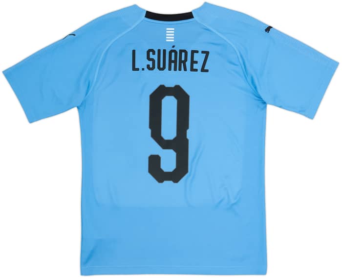 2018-19 Uruguay Home Shirt Suarez #9 - 8/10 - (S)