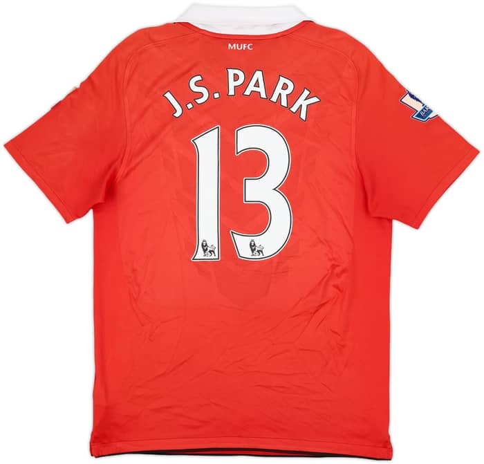 2010-11 Manchester United Home Shirt J.S.Park #13 - 7/10 - (M)