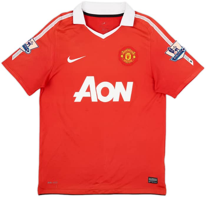 2010-11 Manchester United Home Shirt J.S.Park #13 - 7/10 - (M)