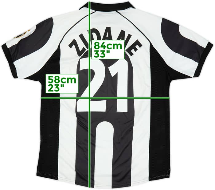 1997-98 Juventus Centenary Home Shirt Zidane #21 - 8/10 - (L)