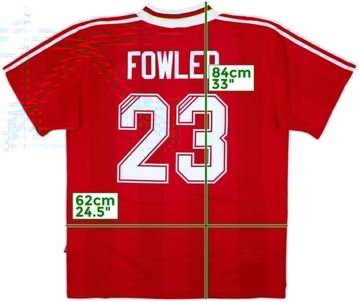 1995-96 Liverpool Home Shirt Fowler #23 - 8/10 - (XXL)