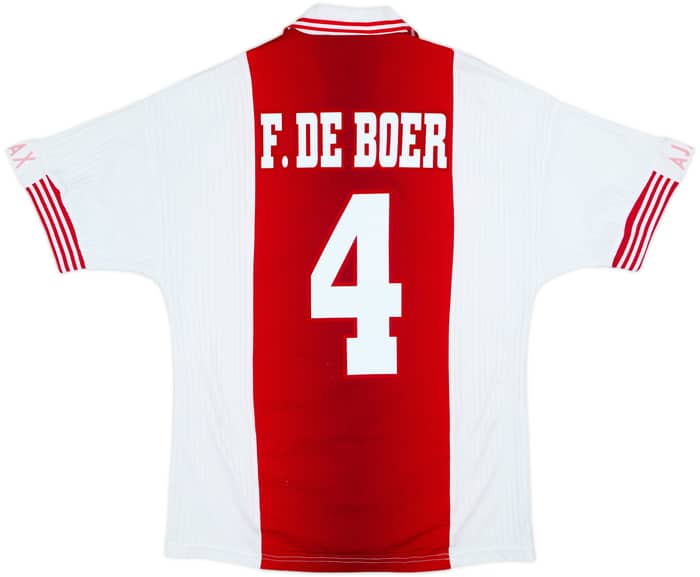 1997-98 Ajax Home Shirt F. De Boer #4 - 5/10 - (S)