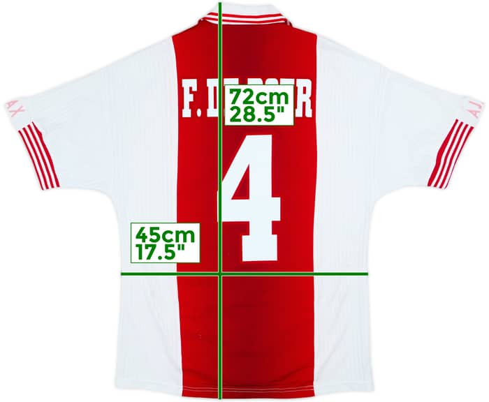 1997-98 Ajax Home Shirt F. De Boer #4 - 5/10 - (S)