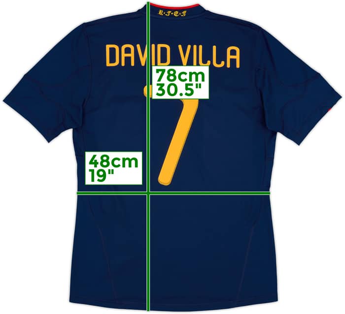 2010-11 Spain Away Shirt David Villa #7 - 8/10 - (M)