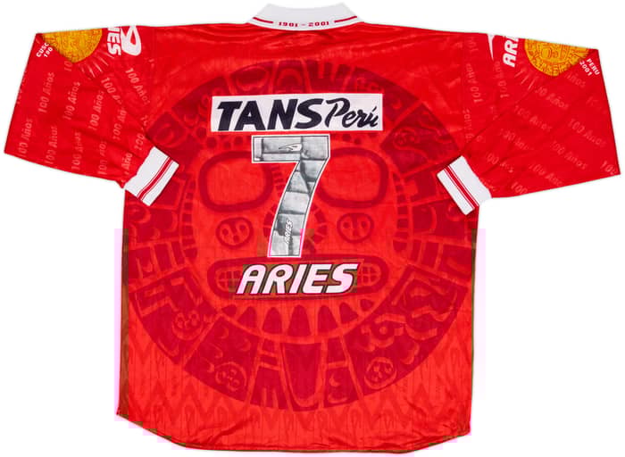 2001 Club Cienciano Centenary Home L/S Shirt #7 - 4/10 - (XL)