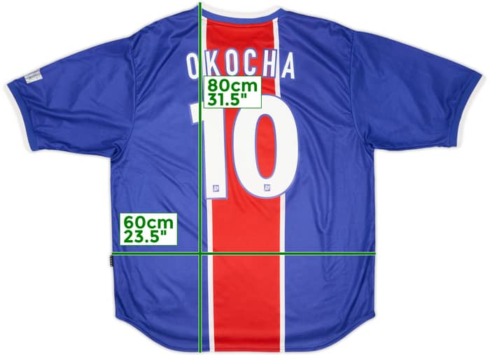 1999-00 Paris Saint-Germain Home Shirt Okocha #10 - 7/10 - (XL)