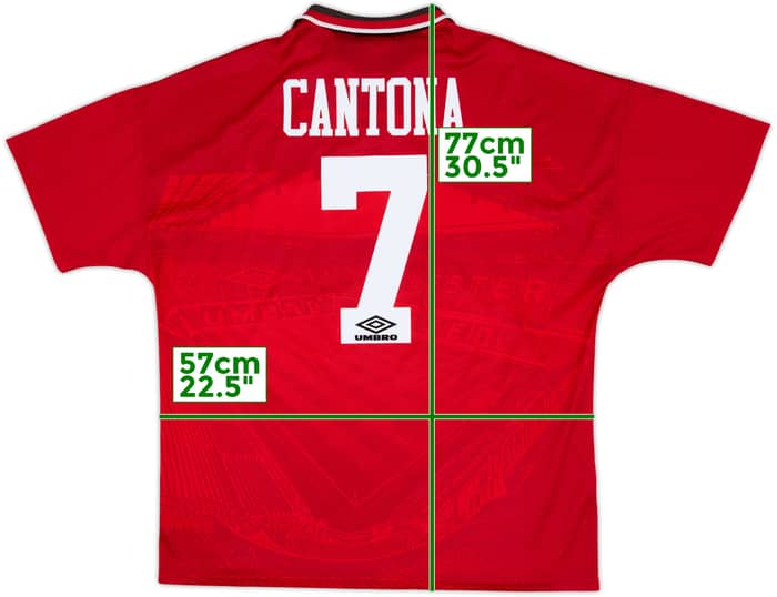 1994-96 Manchester United Home Shirt Cantona #7 - 8/10 - (XL)