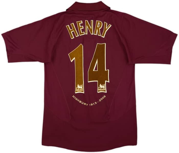 2005-06 Arsenal Home Shirt Henry #14 - 5/10 - (S)