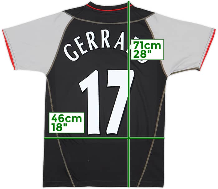 2002-04 Liverpool Away Shirt Gerrard #17 - 9/10 - (XS)