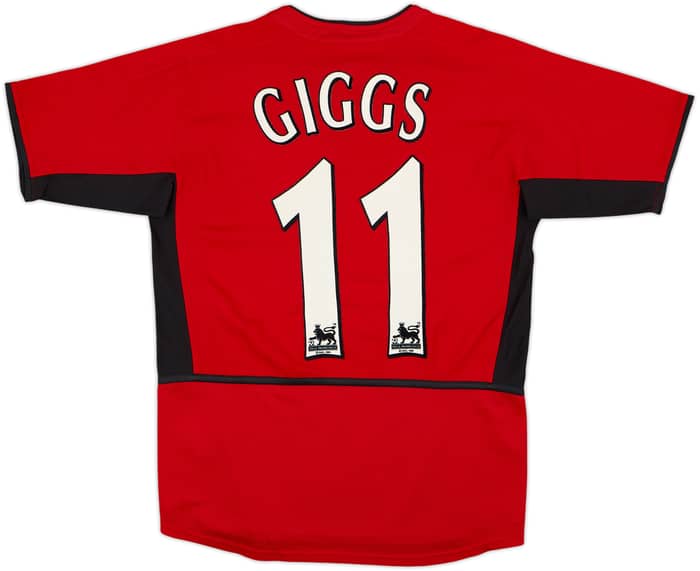 2002-04 Manchester United Home Shirt Giggs #11 - 8/10 - (L.Boys)
