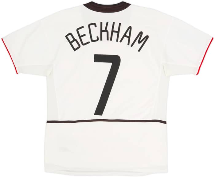 2002-03 Manchester United Away Shirt Beckham #7 - 8/10 - (XL.Boys)