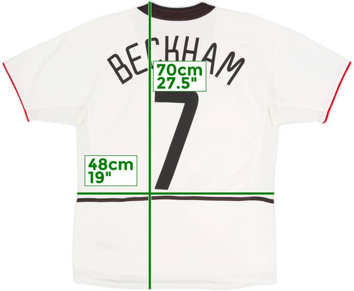 2002-03 Manchester United Away Shirt Beckham #7 - 8/10 - (XL.Boys)