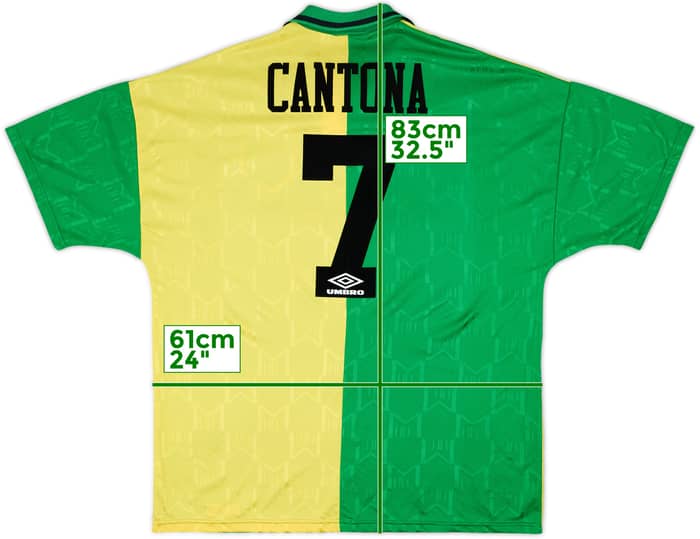 1992-94 Manchester United Third Shirt Cantona #7 - 8/10 - (XXL)