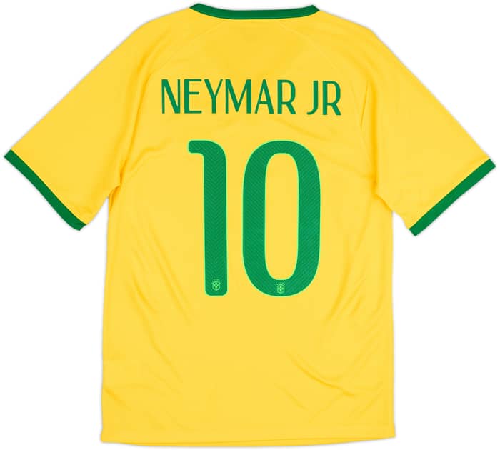 2014-15 Brazil Home Shirt Neymar Jr #10 - 6/10 - (S)