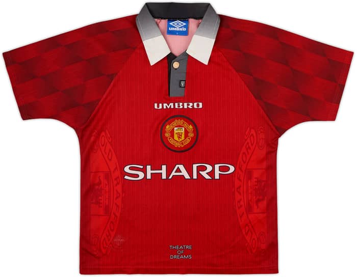 1996-98 Manchester United Home Shirt Cantona #7 - 6/10 - (Y)