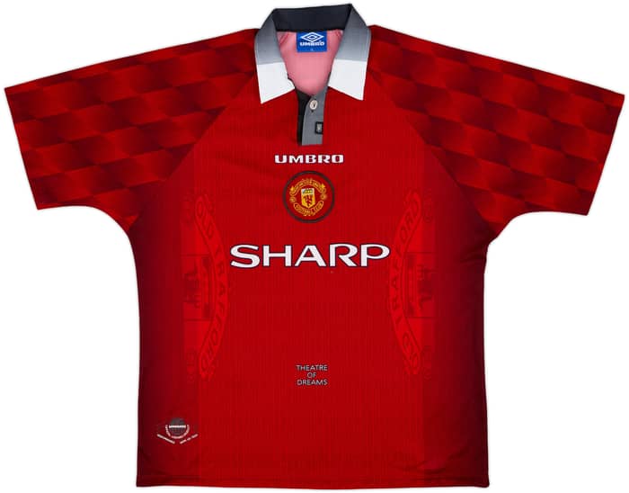1996-98 Manchester United Home Shirt Cantona #7 - 8/10 - (XL)