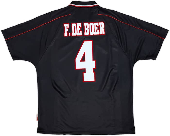 1998-99 Ajax Away Shirt F. De Boer #4 - 6/10 - (L)