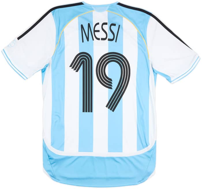 2005-07 Argentina Home Shirt Messi #19 - 10/10 - (S)