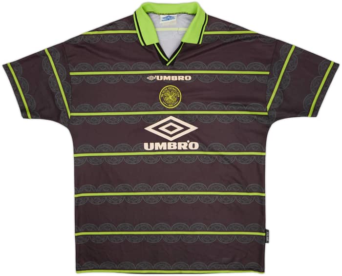 1998-99 Celtic Away Shirt Larsson #7 - 8/10 - (XXL)