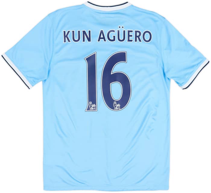 2013-14 Manchester City Home Shirt Kun Aguero #16 - 8/10 - (M)