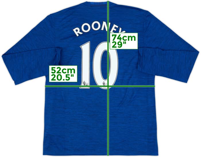 2016-17 Manchester United Away L/S Shirt Rooney #10 - 7/10 - (L)