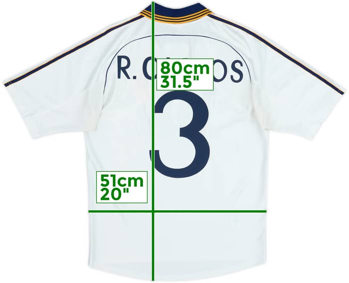 Camiseta de local del Real Madrid 1998-00 R.Carlos #3 - 5/10 - (M)