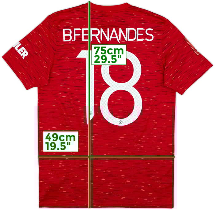 2020-21 Manchester United Home Shirt B.Fernandes #18 - 8/10 - (M)