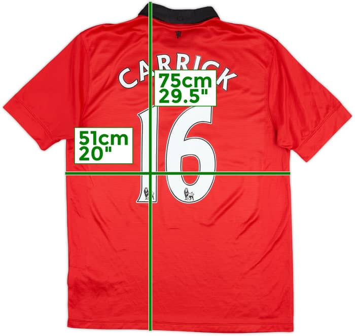 2013-14 Manchester United Home Shirt Carrick #16 - 5/10 - (L)