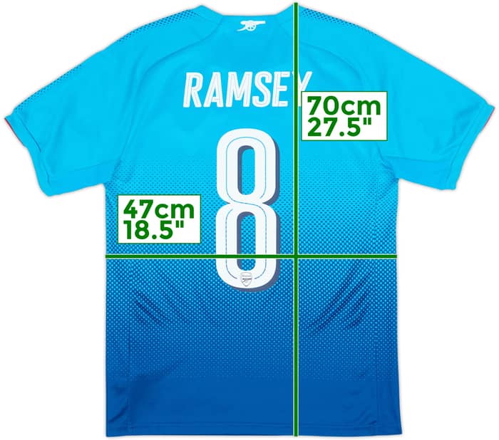 2017-18 Arsenal Away Shirt Ramsey #8 - 9/10 - (S)