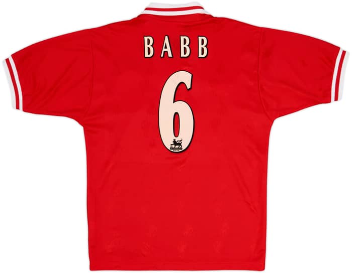 1996-98 Liverpool Home Shirt Babb #6 - 8/10 - (S)
