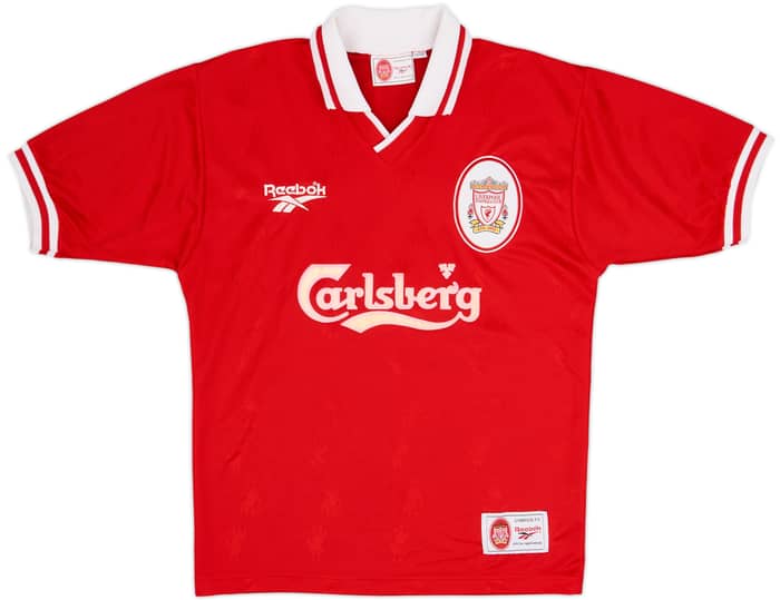 1996-98 Liverpool Home Shirt Babb #6 - 8/10 - (S)