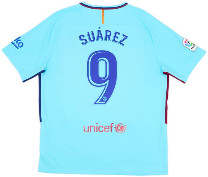 2017-18 Barcelona Away Shirt Suarez #9 - 8/10 - (XL)