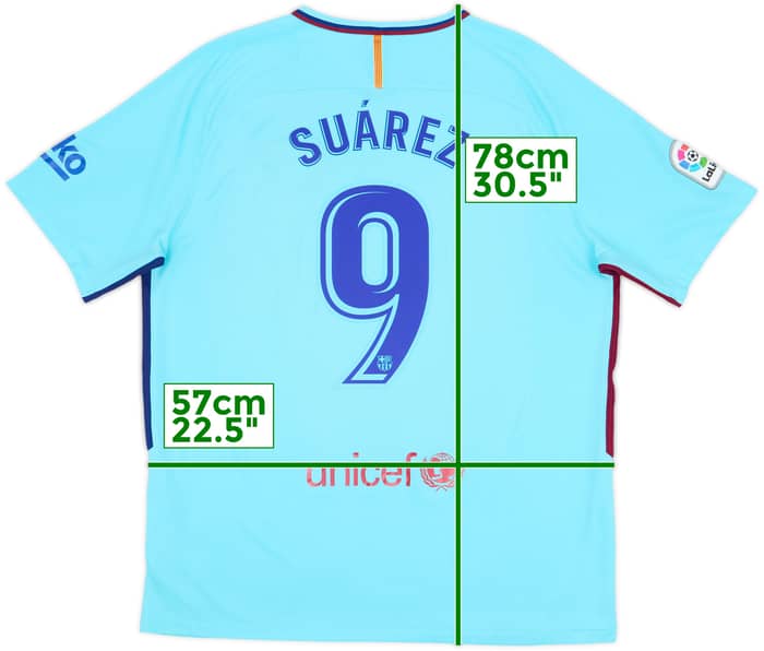 2017-18 Barcelona Away Shirt Suarez #9 - 8/10 - (XL)