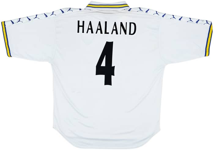 1998-00 Leeds United Home Shirt Haaland #4 - 5/10 - (XL)