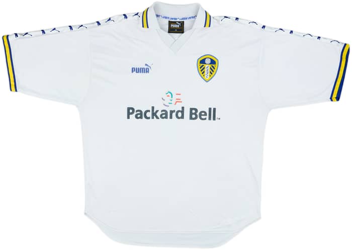 1998-00 Leeds United Home Shirt Haaland #4 - 5/10 - (XL)