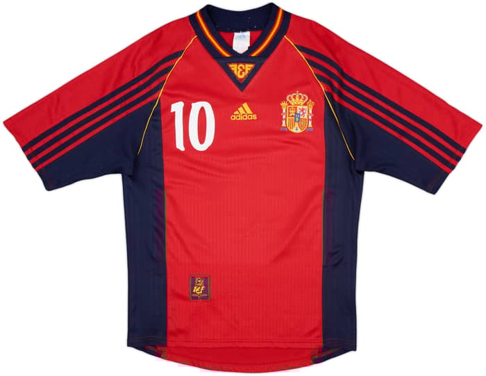 1998-99 Spain Home Shirt Raul #10 - 8/10 - (S)