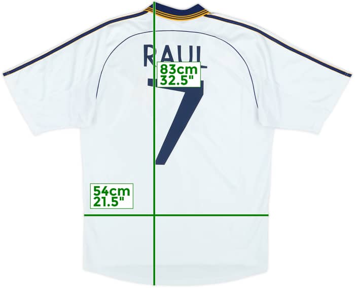 1998-00 Real Madrid Home Shirt Raul #7 - 7/10 - (M)