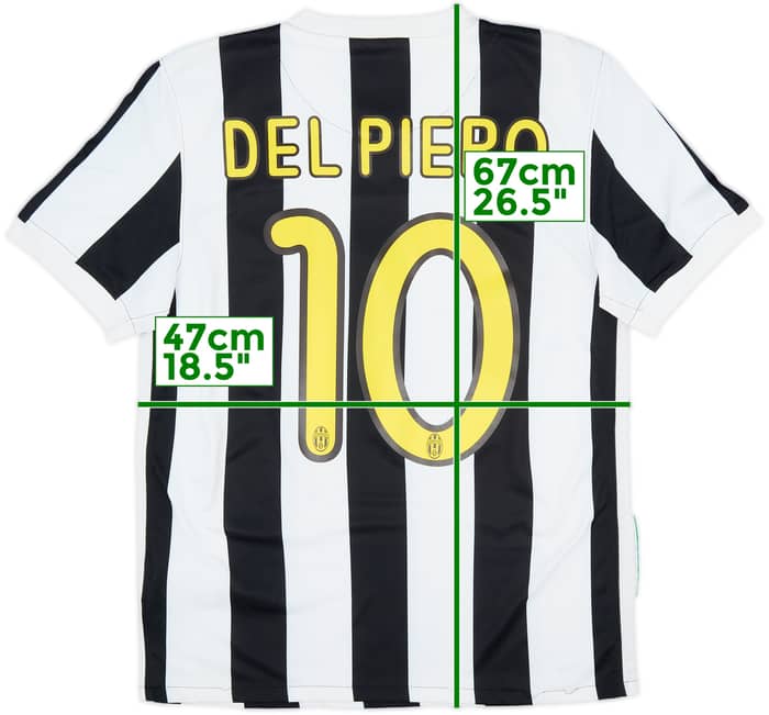 2009-10 Juventus Home Shirt Del Piero #10 - 7/10 - (S)