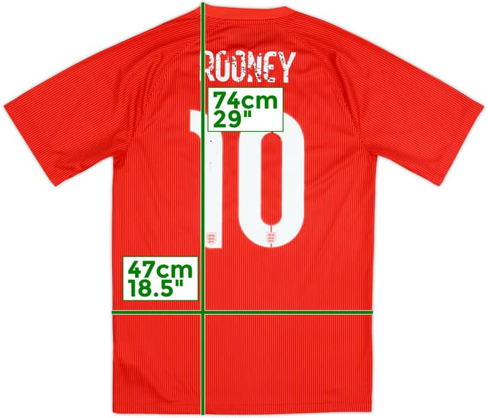 2014-15 England Away Shirt Rooney #10 - 4/10 - (S)