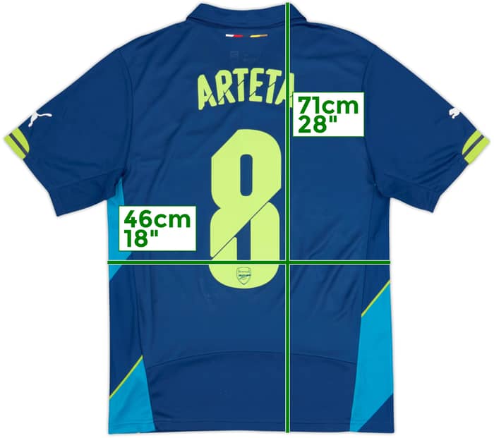 2014-15 Arsenal Third Shirt Arteta #8 - 7/10 - (S)