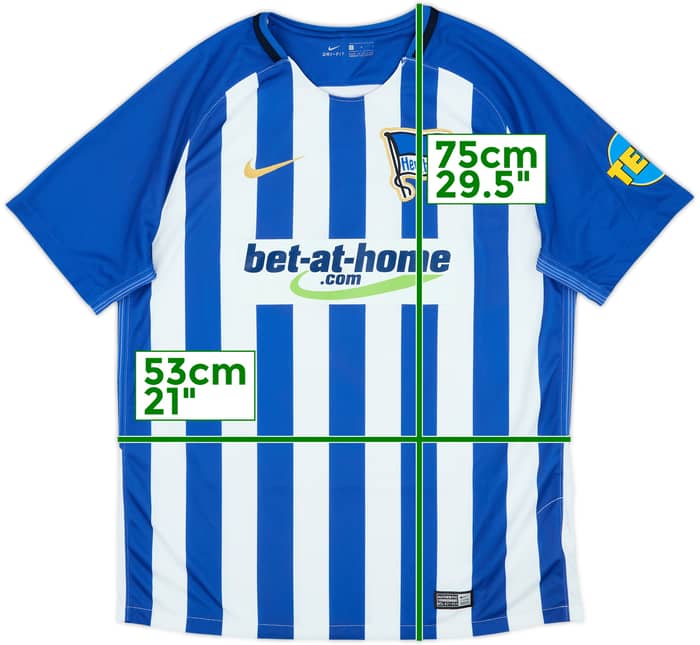 2017-18 Hertha Berlin Home Shirt - 8/10 - (L)