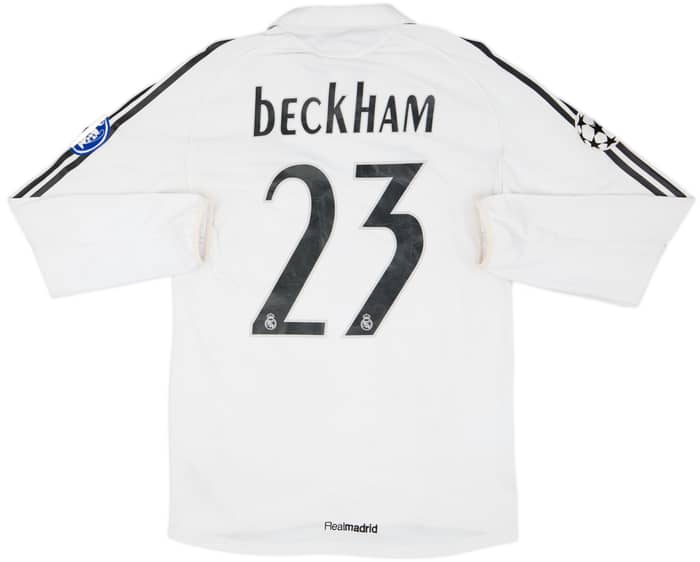 2005-06 Real Madrid Home L/S Shirt Beckham #23 - 5/10 - (M)
