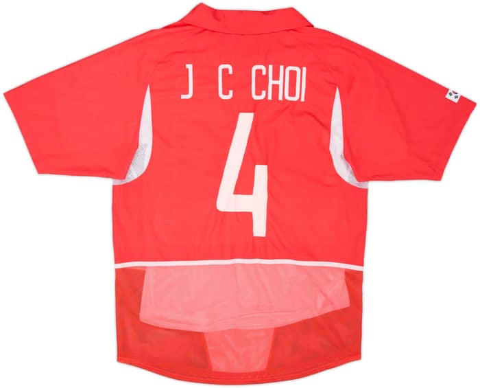 2002-03 South Korea Player Issue Home Shirt J C Choi #4 - 6/10 - (L)