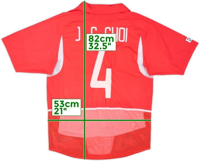 2002-03 South Korea Player Issue Home Shirt J C Choi #4 - 6/10 - (L)